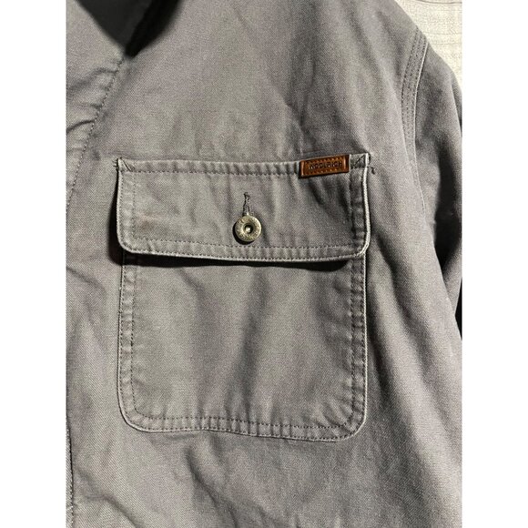 Woolrich Drifter Chore Jacket Gray Sherpa Lined Cotton Shell Men XXL Vintage 90s - Picture 6 of 11